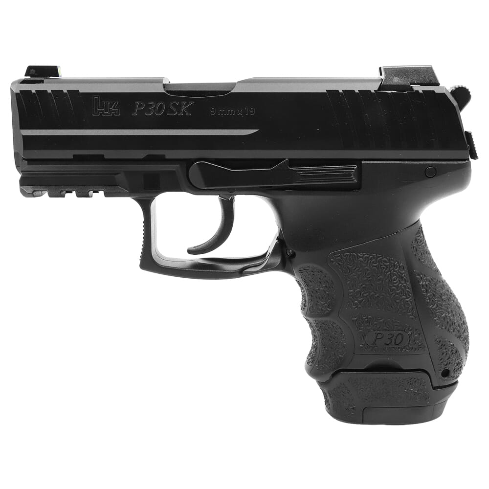 HK P30SK V3 9mm 3.27" Bbl DA/SA Subcompact Pistol w/Rear Decocking Button, 15rd Mag, (2) 12rd Mags & Night Sights 81000824