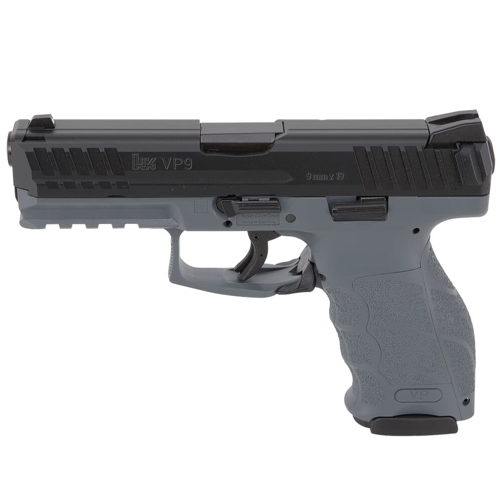 HK VP9 9mm Grey Pistol w/(2) 17rd Mags, (2) Add'tl Backstraps, &amp; (2) Add'tl Sets of Lateral Grip Plates 81000229