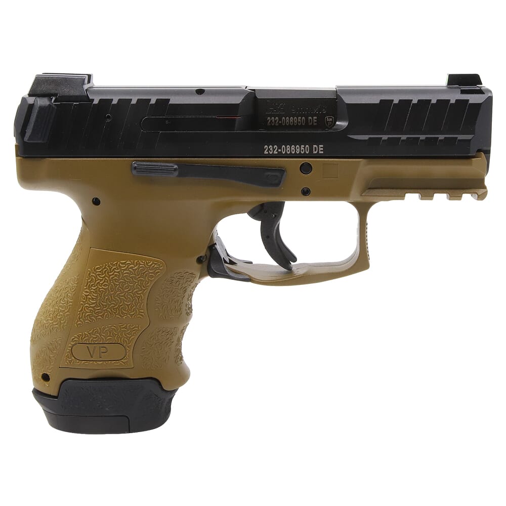 HK VP9SK 9mm 3.39" Bbl FDE Subcompact Pistol W/(1) 15rd, (2) 12rd Mags ...