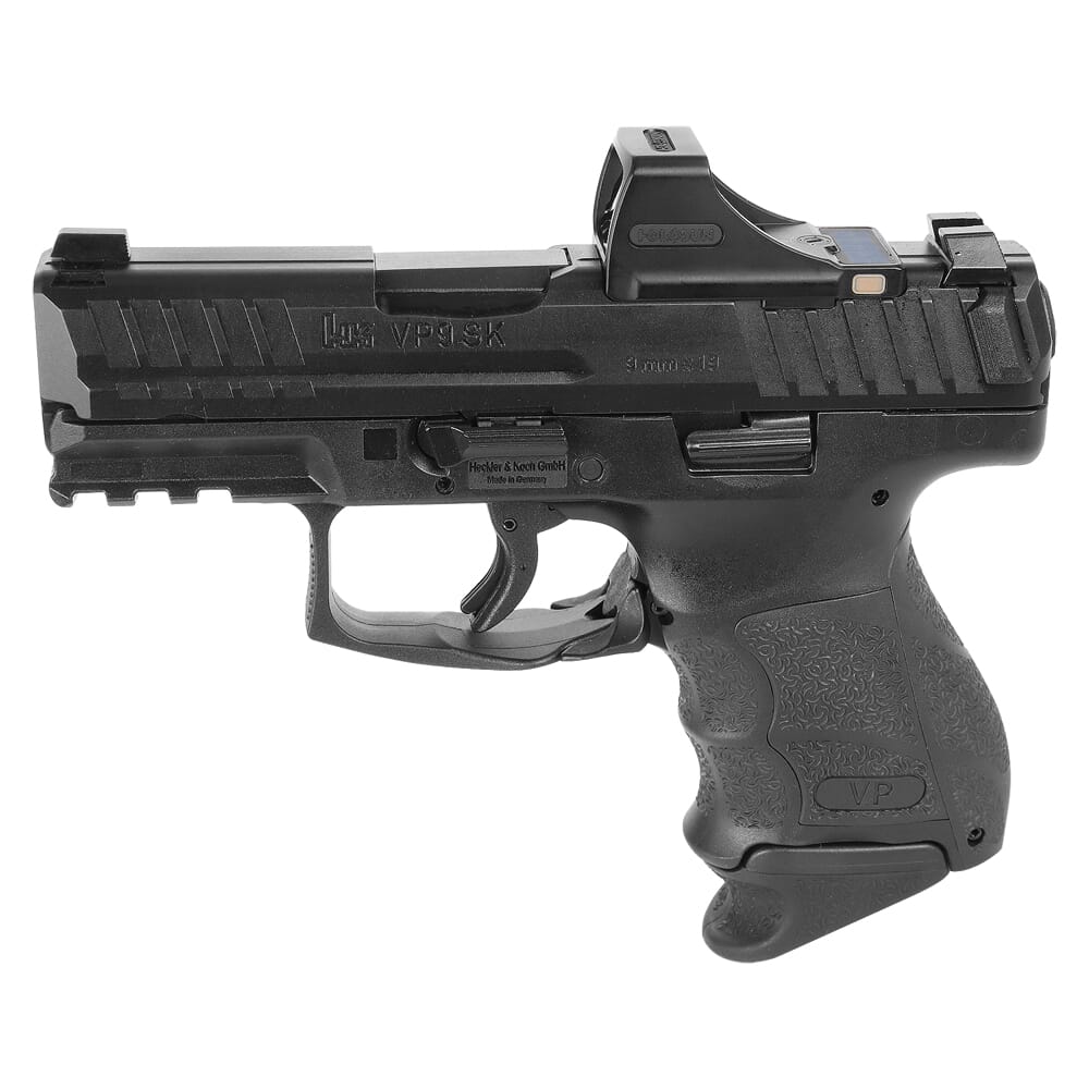 HK VP9SK SCS 9mm 3.39" Bbl Subcompact Pistol w/Super Green Holosun Package & (2) 10rd Mags 81000805
