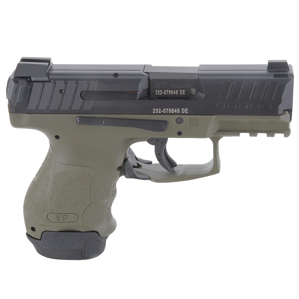 HK VP9SK Subcompact 9mm Green (2)10rd Mags, (1) 13rd Mag, Night Sights ...