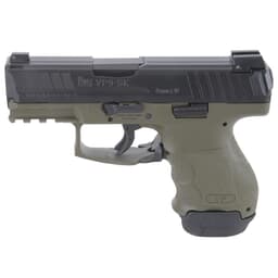 HK VP9SK Subcompact 9mm Green (2)10rd Mags, (1) 13rd Mag, Night Sights 81000648