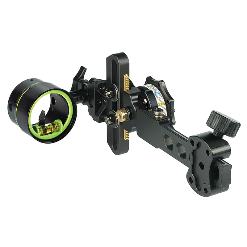 HHA Tetra Max Tournament Edition Short Bar RYZ 2519 w/.019 2-pin 1-5/8&quot; Scope Green Top Pin &amp; Yellow 2nd Pin SB-RYZMX-TE-2519-GYEL