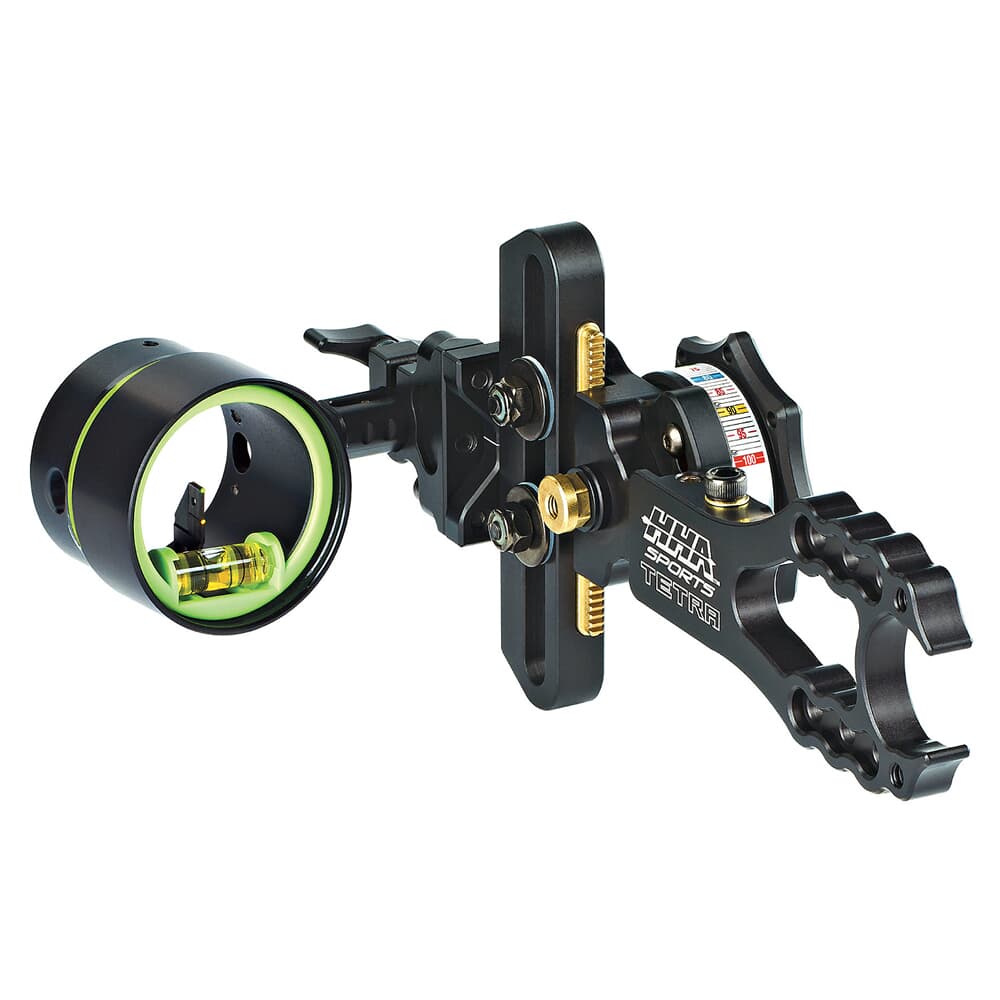 HHA Tetra RYZ 2510 w/.010 2-pin 1-5/8&quot; Scope Green Top Pin &amp; Yellow 2nd Pin RYZ-2510-GYEL