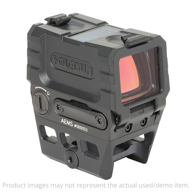 Holosun USED AEMS Red Multi-Reticle 2 MOA Circle-Dot Micro Reflex Sight w/Solar Failsafe &amp; Shake Awake AEMS-211301 - Excellent Condition USED7759