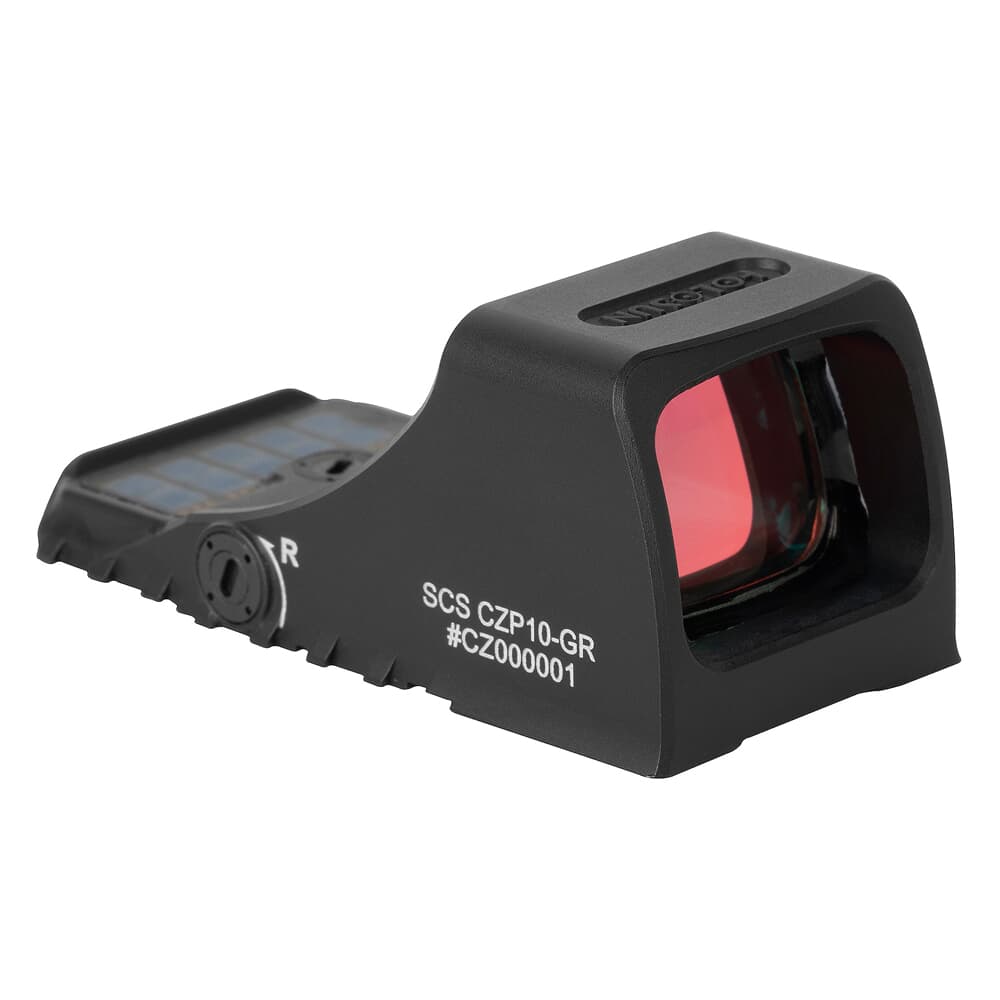 Holosun SCS-P10-GR Multi-Reticle 32MOA Green Circle &amp; 2MOA Dot CZ P10 Pistol Cut Solar-Charging Reflex Sight SCS-P10-GR