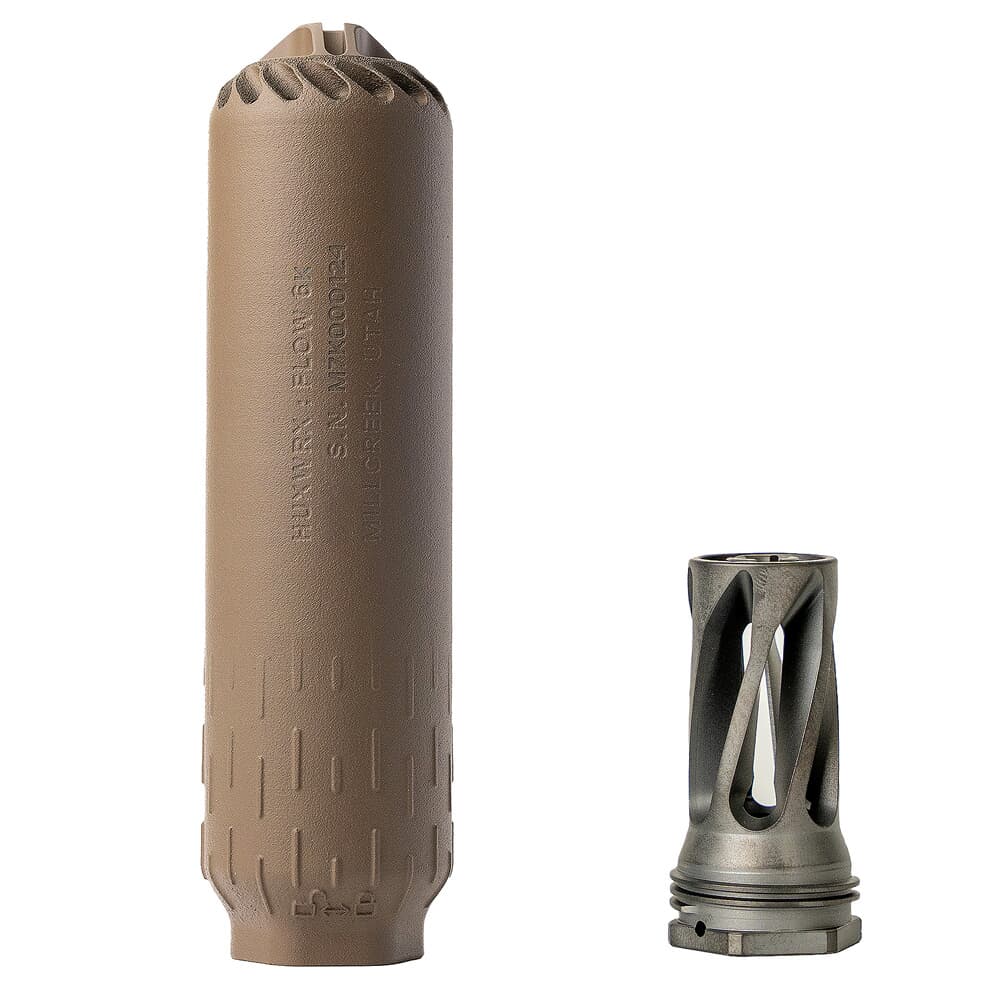 HUXWRX Flow 6K Suppressor Kit with Flash Hider 5/8x24 FDE 3222