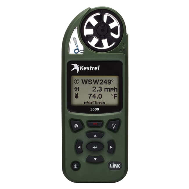 Kestrel 5500 Weather Meter w/ LiNK &amp; Vane Mount Olive Drab 0855LVOLV