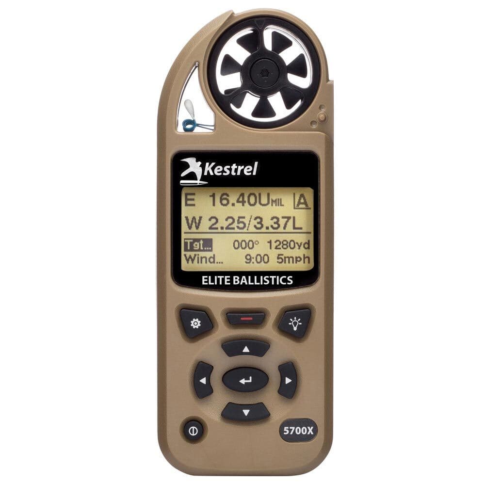 Kestrel 5700X Elite Weather Meter w/Applied Ballistics w/LiNK Berry Compliant Desert Tan 0857XALTANM