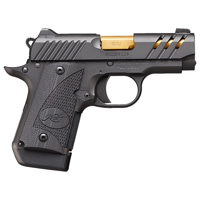 Kimber Micro 9 ESV (Black) (TiN Gold Barrel) 9mm Pistol 3300199