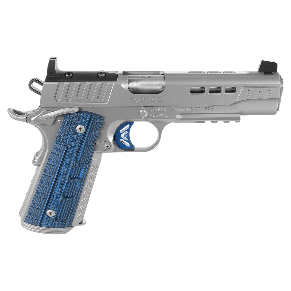 Kimber 1911 Rapide Ice .45 ACP 5.5" Bbl 8rd Optics Ready Stainless Steel/Blue Pistol 3000454