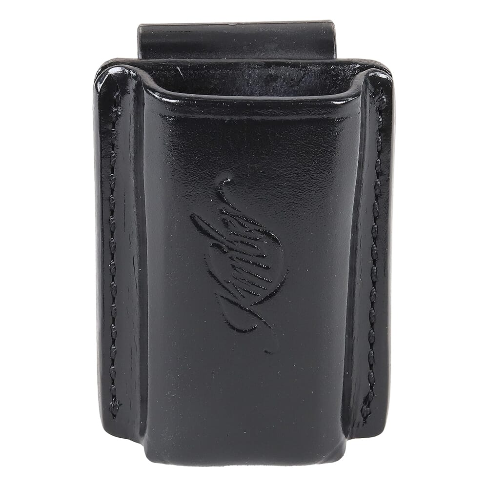 Kimber Single Mag Black Leather Carrier w/Spring Clip & Kimber Logo by Galco 4000042