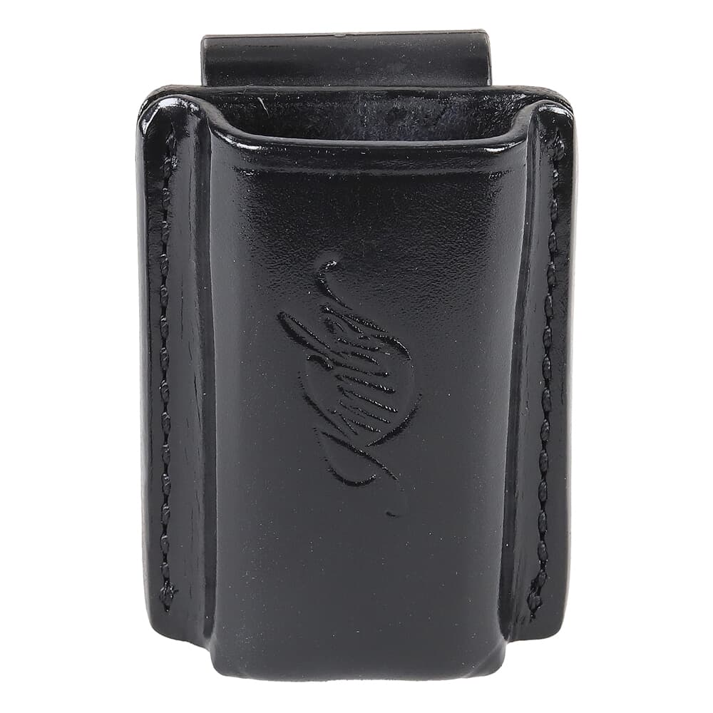 Kimber Single Mag Black Leather Carrier w/Spring Clip &amp; Kimber Logo by Galco 4000042