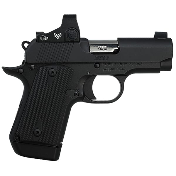 Kimber Micro 9 Black (OI) 9mm 8rd Pistol w/Rear Swampfox Sentinel 3 MOA Red Dot Sight 3300221