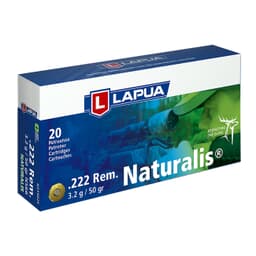 Lapua 222 Remington 50gr Naturalis Solid Box of 20 N315025