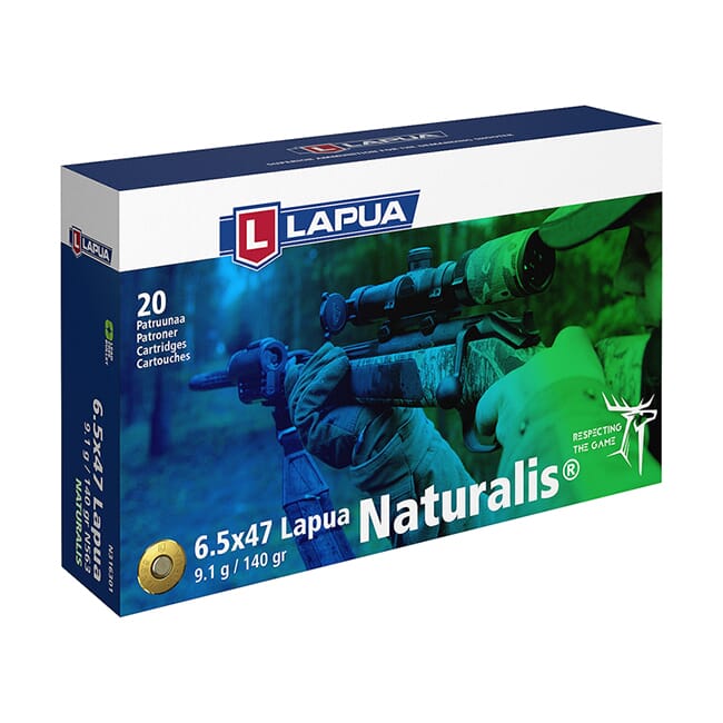 Lapua 6.5x47 Lapua 140gr Naturalis Solid Box of 20 N316301