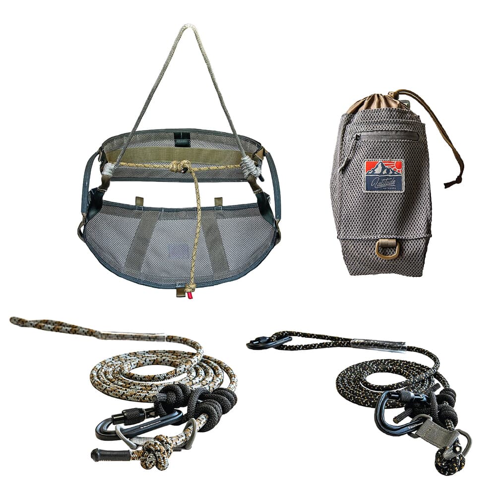 Latitude Outdoors Method 2 XL Saddle Starter Kit w/10mm Tether, Lineman Belt, & Pouch 850039447037
