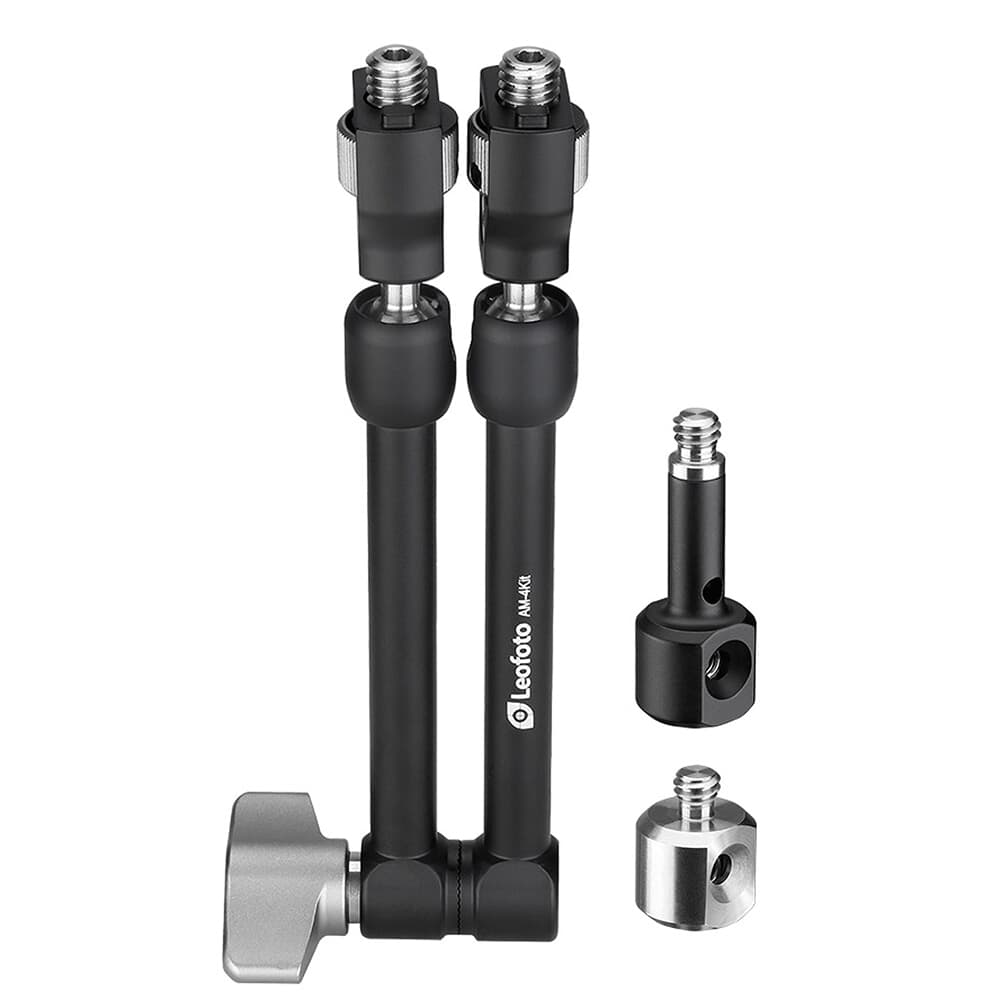 Leofoto AM-4 155mm Versa Magic Arm w/Anti-Twist Adapter &amp; 3/8&quot; Mounting Studs AM-4-KIT