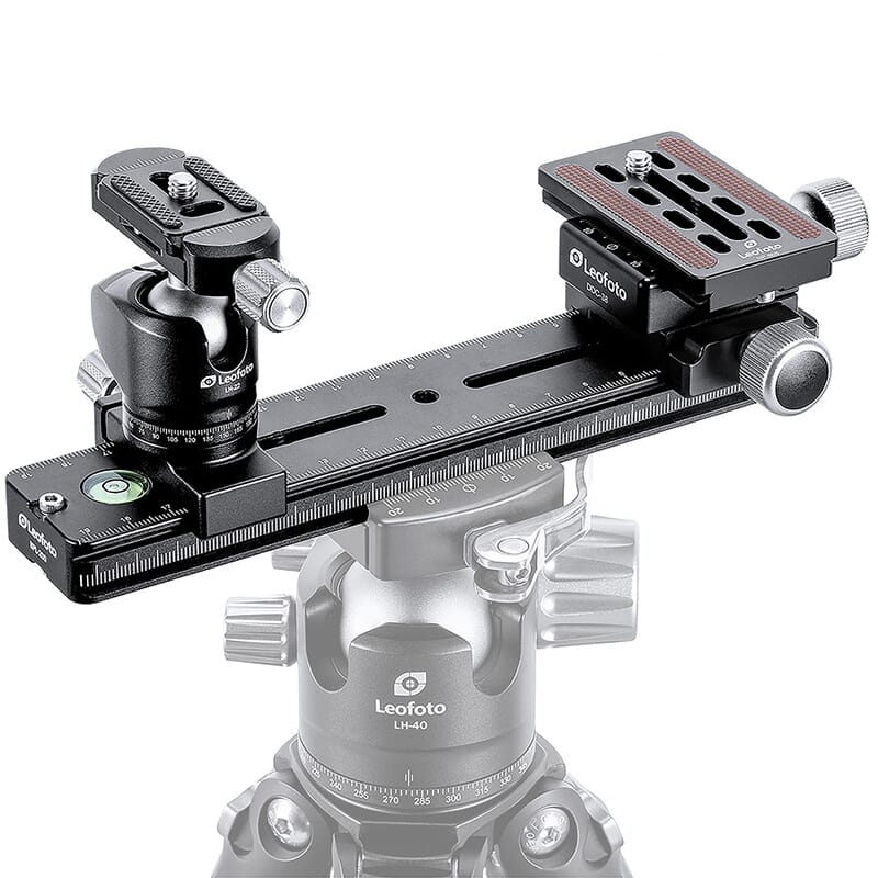 Leofoto Binocular Rangefinder Rail Kit w/Bi-Directional Subtend Double Clamp FDM-02