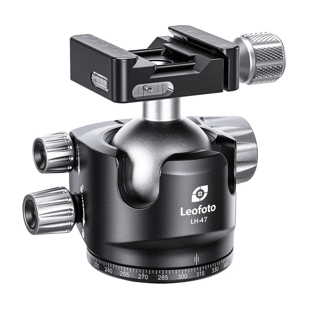 Leofoto LH-47SK 47mm Low Profile Ball Head w/LSK-50 Dual Clamp Arca/Picatinny LH-47SK