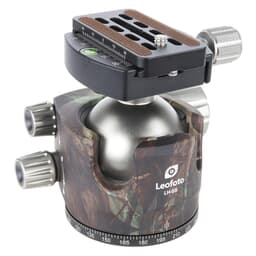Leofoto LH-55 55mm Low Profile Camo Ball Head w/QP-70N QR Plate, Case, & Independent Pan Lock; Arca Compatible LH-55-QP-70N-CAMO