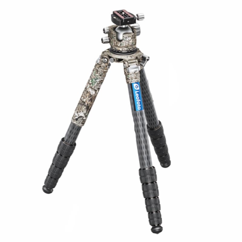 Leofoto LM Series LM-365C Camouflage Tripod w/75mm Video Bowl &amp; Bag LM-365C-LH-55-BALLHEAD-CAMO