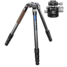 Leofoto LN Heavy Duty Series LN-364C Carbon Fiber Tripod w/75mm Bowl, Bag, Ball Head/Leveling Base Kit LN-364C-LH-55-55MM-LOW-PROFILE-BALL-HEAD