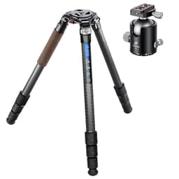 Leofoto LN Heavy Duty Series LN-404C Carbon Fiber Tripod w/100mm Bowl, Bag, Heavy Duty Ball Head Kit LN-404C-HB-70-HEAVY-DUTY-BALLHEAD