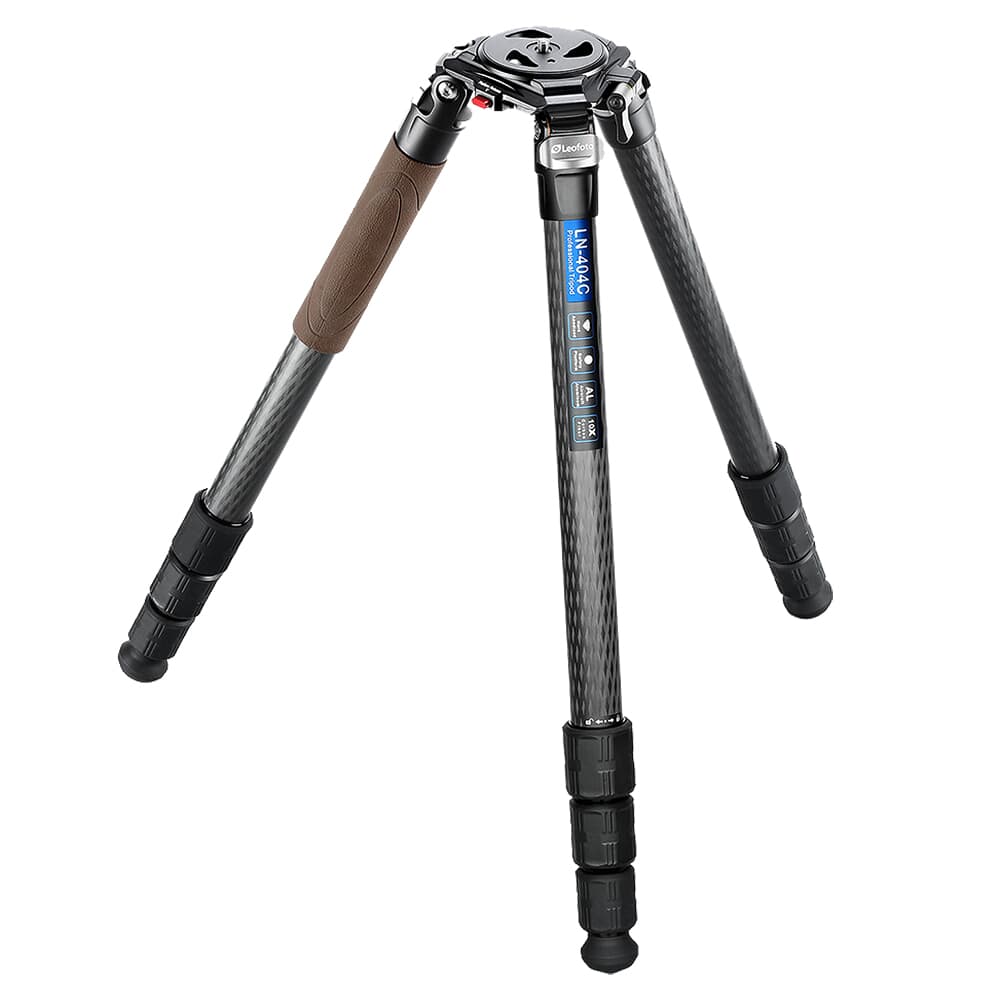 Leofoto LN Heavy Duty Series LN-404C Systematic Massive Bowl Compatible Carbon Fiber Tripod w/100mm Bowl &amp; Bag LN-404C