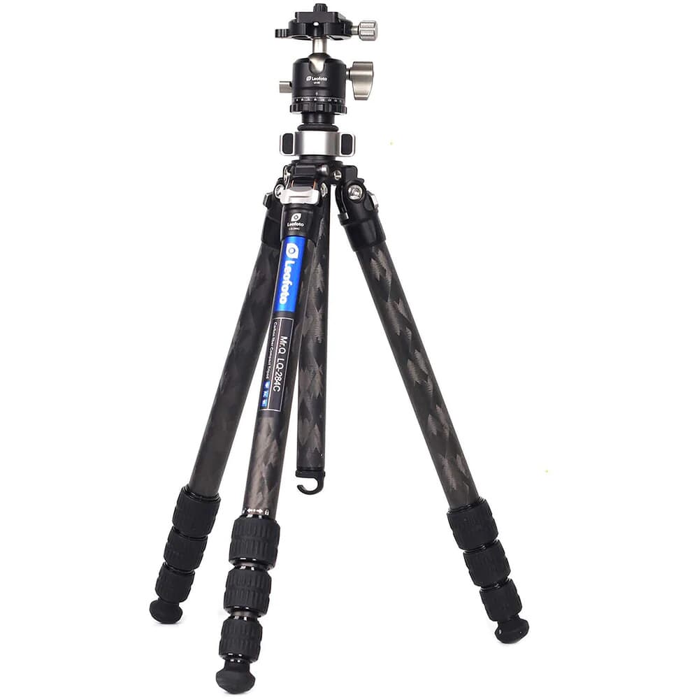 Leofoto LQ-284C Premium Carbon Fiber Tripod + LH-30 Ballhead w/Quick Swap Center Column+Apex Platform & Tripod Bag LQ-284C+LH-30