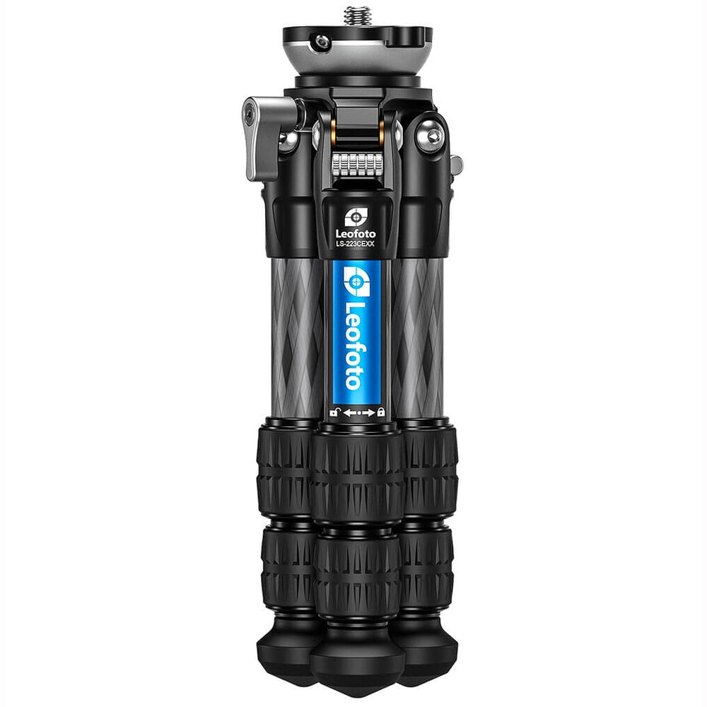 Leofoto LS-X Ranger LS-223CEXX Carbon Fiber Mini Tabletop Tripod w/Convertible Mounting Stud &amp; Integrated Leveling Base LS-223CEXX