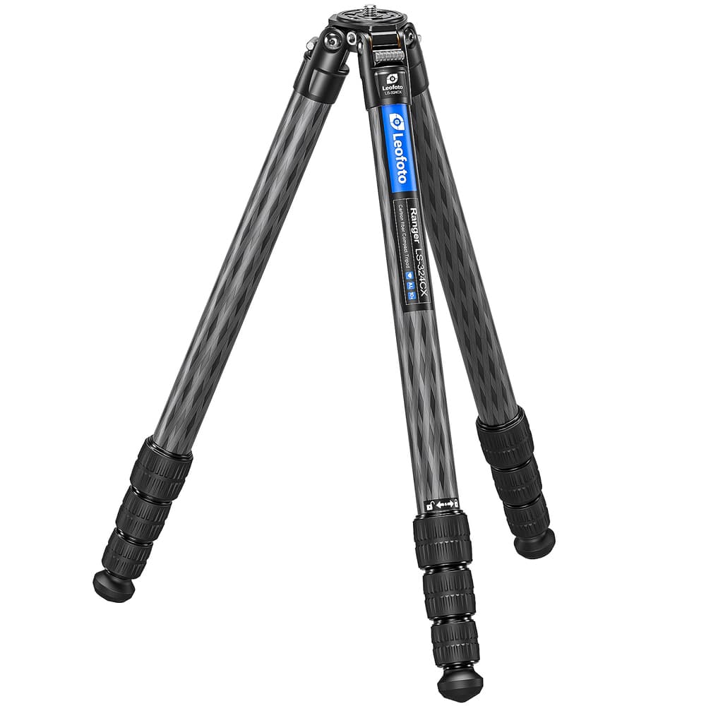 Leofoto LS-X Ranger LS-324CX Professional Light Weight Carbon Fiber Tripod w/10x Carbon Fiber Tubes &amp; DC-282C Carbon Fiber Add-On Column LS-324CX