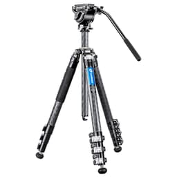 Leofoto 4-Section Carbon Fiber Video Head Systems LV Flip Lock Binocular Tripod Kit w/Center Column LV-284C-BV-5