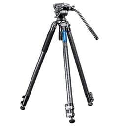 Leofoto 3-Section Carbon Fiber Video Head Systems LV Flip Lock Binocular Tripod Kit w/Center Column LV-323C-BV-10