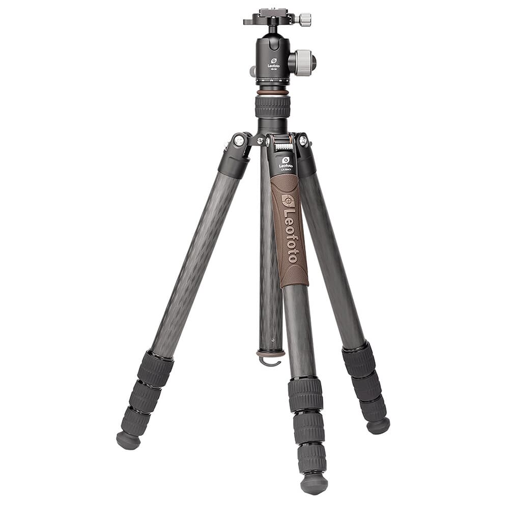 Leofoto LX-324CT+XB-38 Reversible &amp; Lightweight Carbon Fiber Travel Tripod w/Ball Head LX-324CT-XB-38