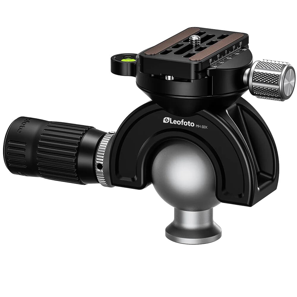 Leofoto MH-50X-Arca 50mm Full Dynamic Ball Head w/Rosette, 3/8&quot; Mounting Socket &amp; Handlebar Control MH-50X-ARCA