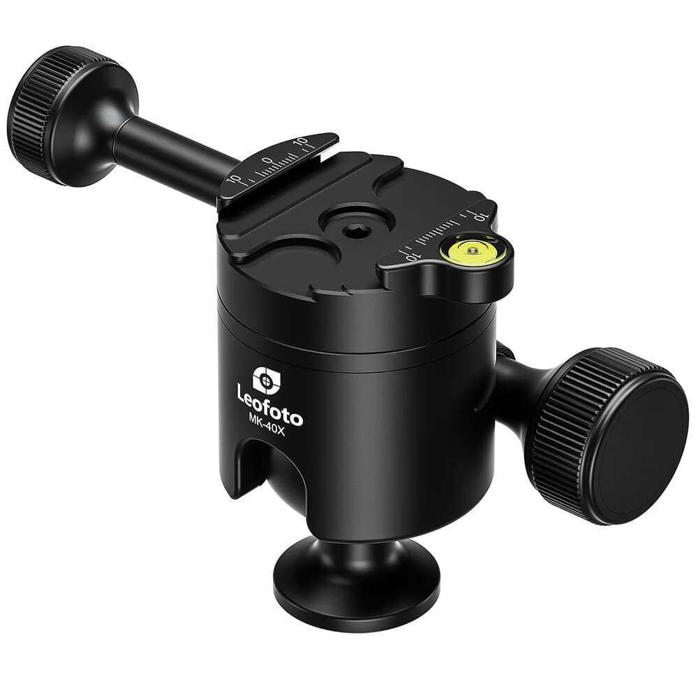 Leofoto MK-40X 40mm Rifle Ball Head w/Rosette, 3/8&quot; Mounting Socket &amp; Elongated Control Knob MK-40X