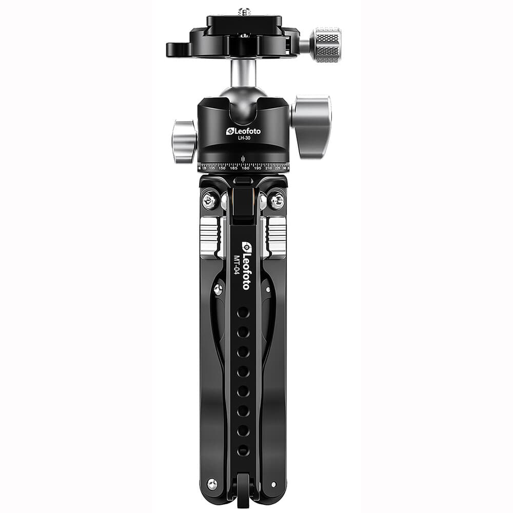 Leofoto MT-04 Folding Aluminum Mini Tripod w/LH-30 Low Profile Ball Head &amp; Bag MT-04-LH-30