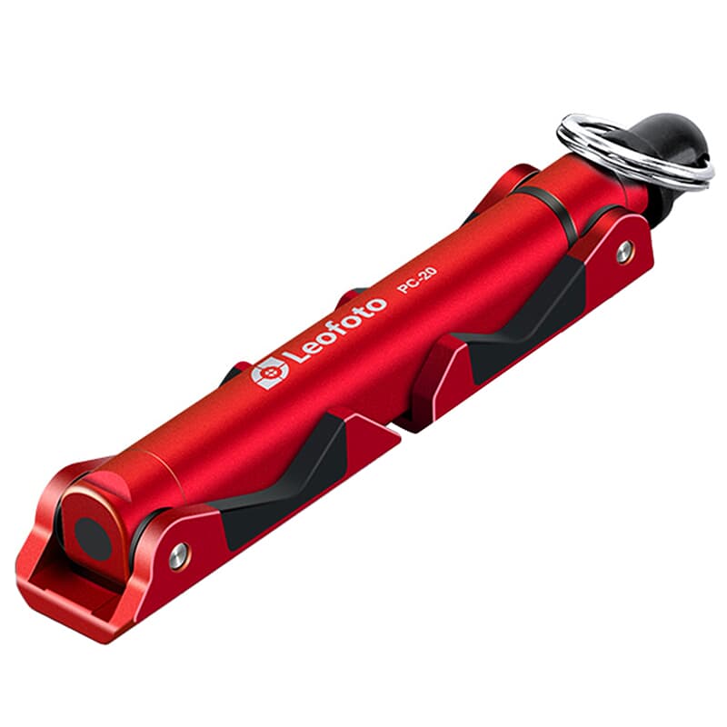 Leofoto PC-20 Red Mobile Phone Stand w/1/4&quot; Mounting Sockets PC-20-RED