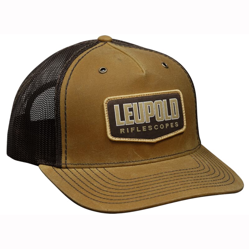 Leupold Riflescopes Waxed Canvas Trucker Hat Whiskey/Brown 185039