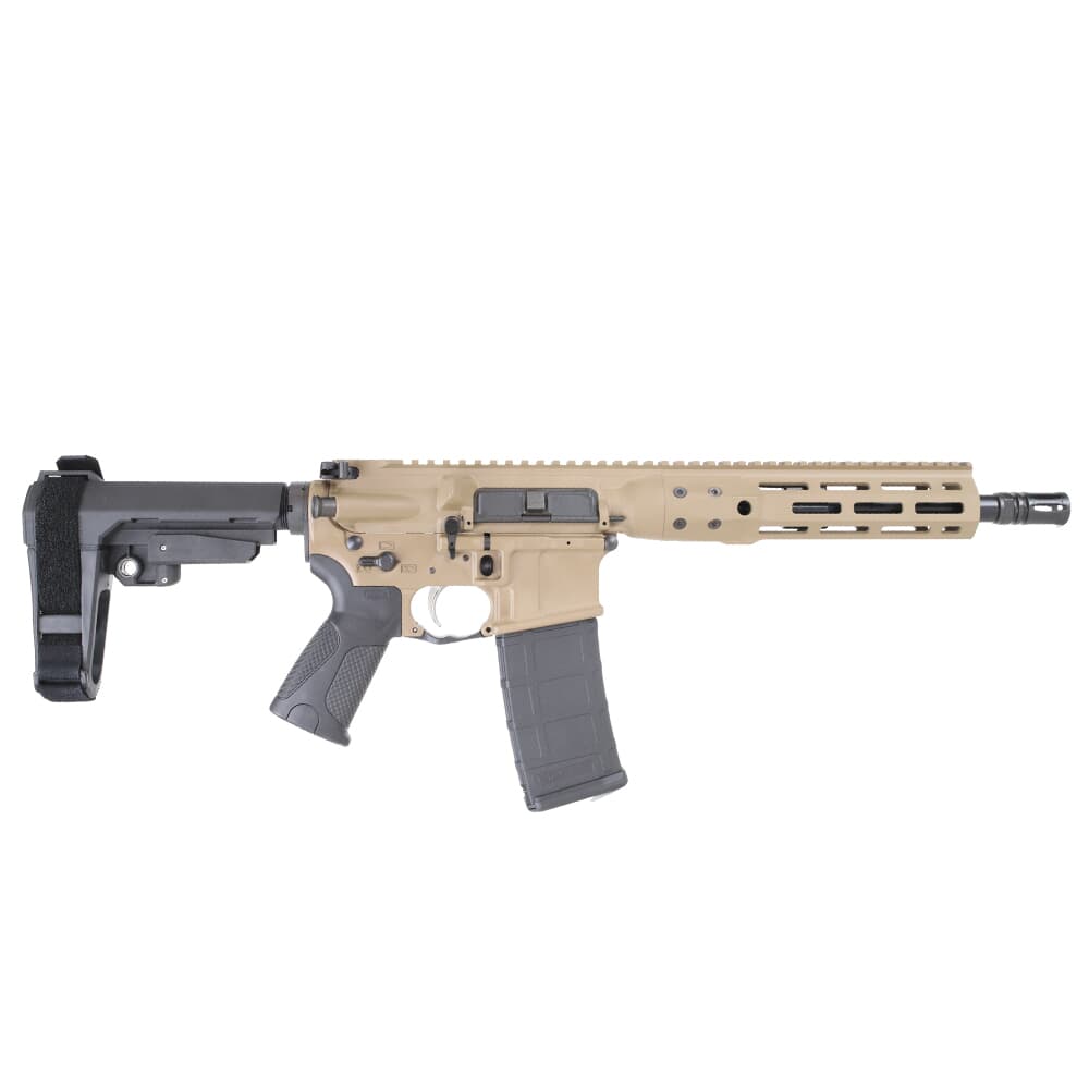 LWRC ICDI M-LOK Direct Impingement .300 Blackout 10.5&quot; 1:7&quot; 1/2x28 Bbl FDE Pistol w/SBA3 Brace ICDIP3CK10MLSBA3