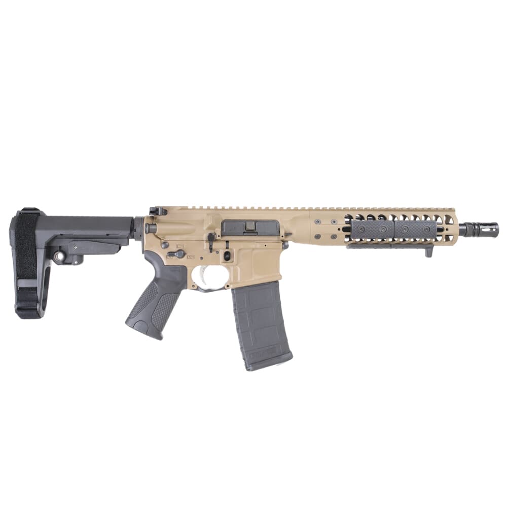 LWRC ICDI Direct Impingement .300 Blackout 10.5&quot; 1:7&quot; 5/8x24&quot; Bbl FDE Pistol w/SBA3 Brace ICDIP3CK10SBA3