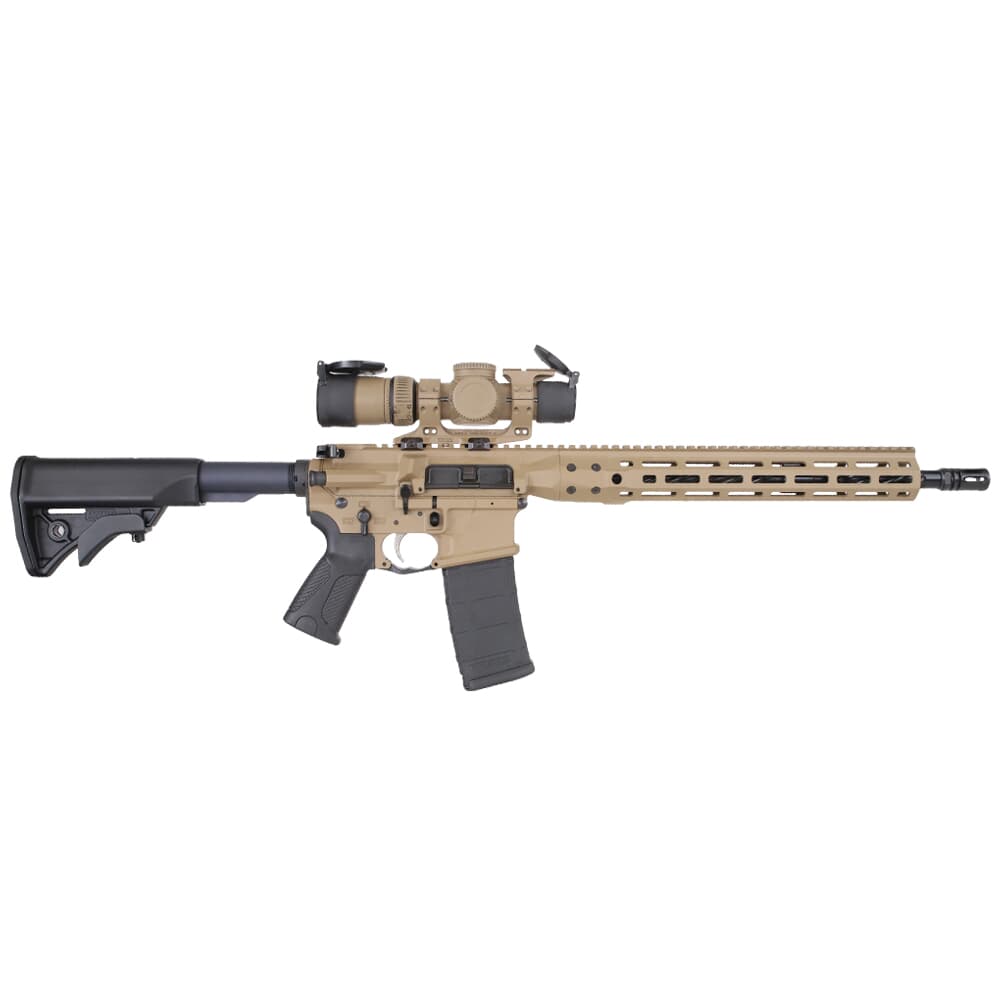 LWRC ICDI 13.19" M-LOK16" IR Tan Rifle with Vortex AMG 1-10x24 FFP EBR-9 Super Short Scope & Reptilia Mount (EuroOptic Exclusive)