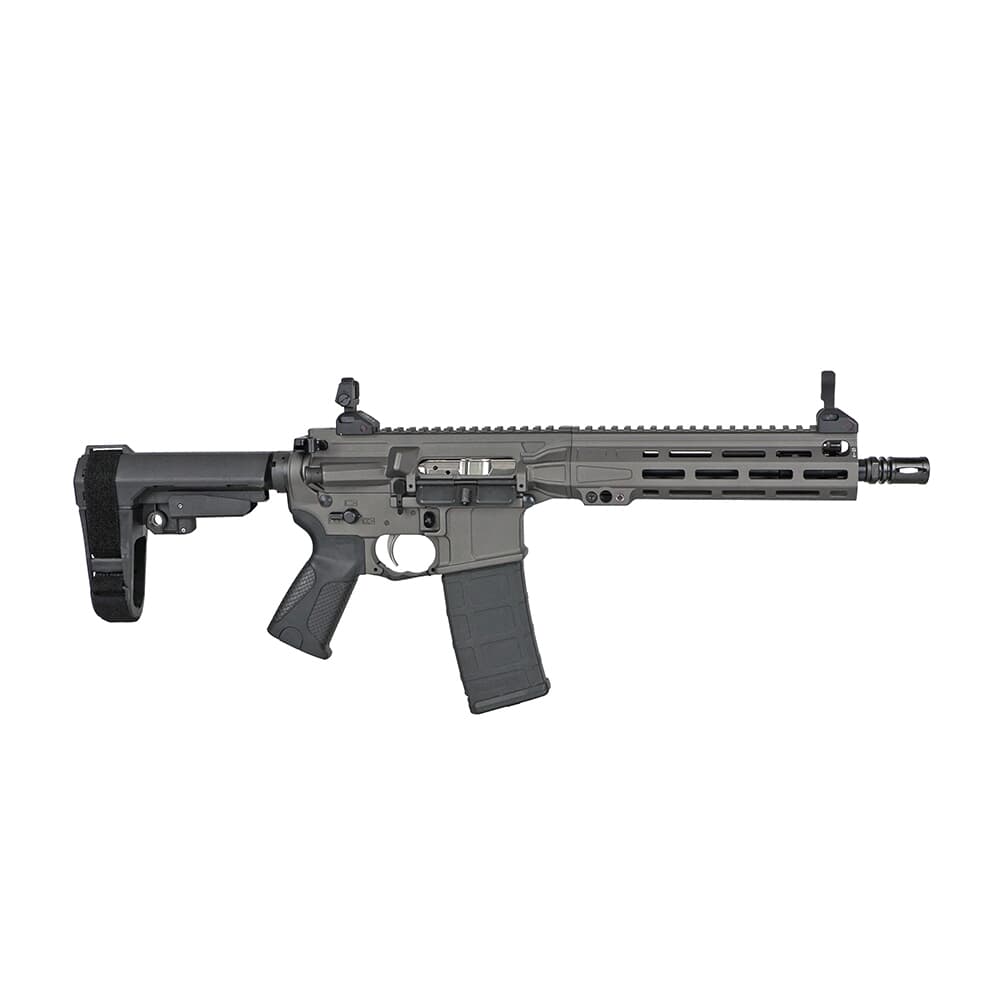 LWRC ICMKII 5.56mm 10&quot; 1/10 1/2x28 OD Patriot Tungsten Grey Pistol w/SBA3 Brace ICMKIIP5TG10SBA3