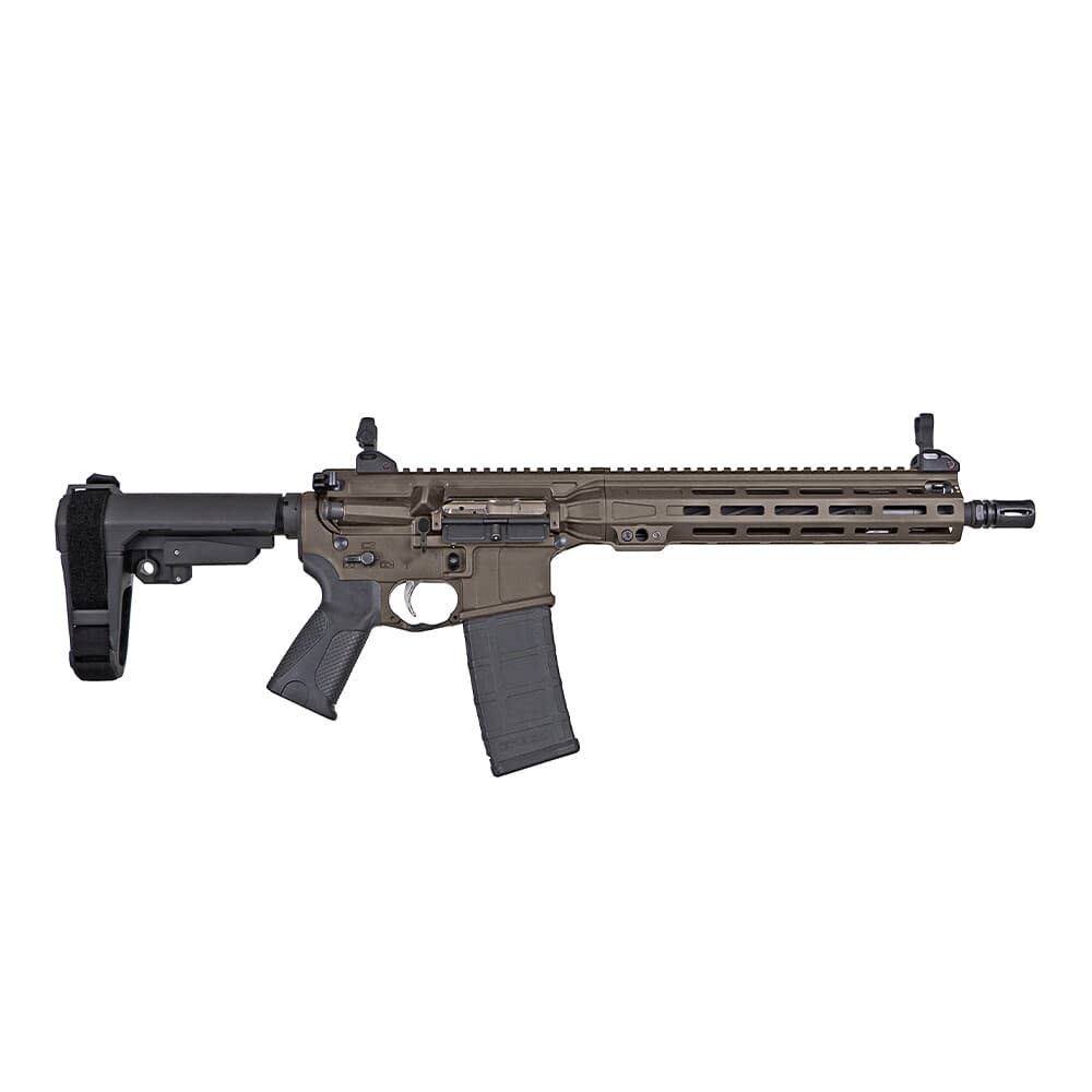 LWRC ICMKII 5.56mm 12&quot; 1/10 1/2x28 OD Patriot Brown Pistol w/SBA3 Brace ICMKIIP5PBC10SBA3