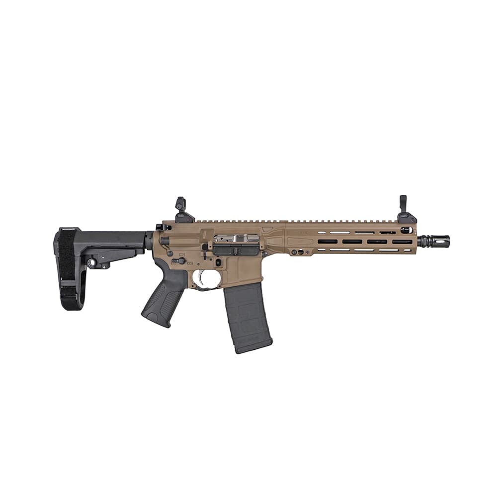 LWRC ICMKII 5.56mm 10&quot; 1/10 1/2x28 Flat Dark Earth Pistol w/SBA3 Brace ICMKIIP5CK10SBA3