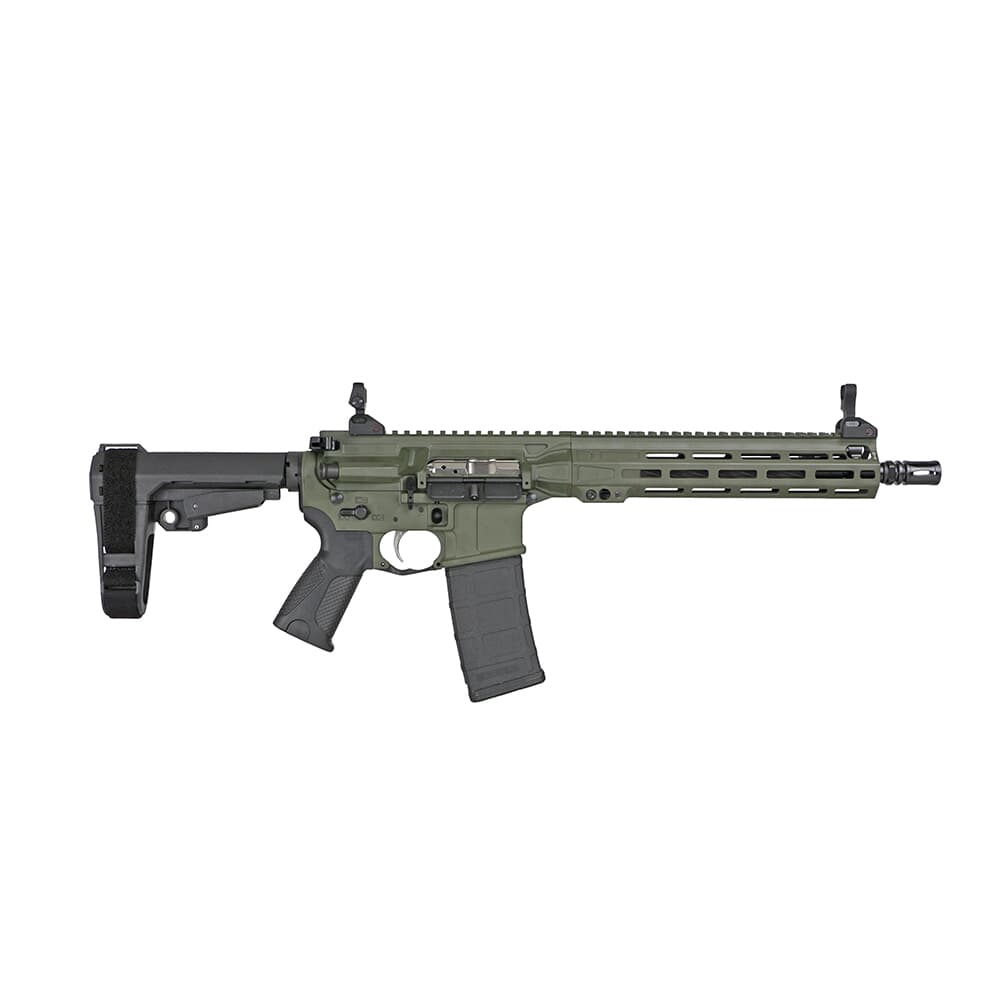 LWRC ICMKII 5.56mm 12&quot; 1/10 1/2x28 OD Green Pistol w/SBA3 Brace ICMKIIP5ODG10SBA3
