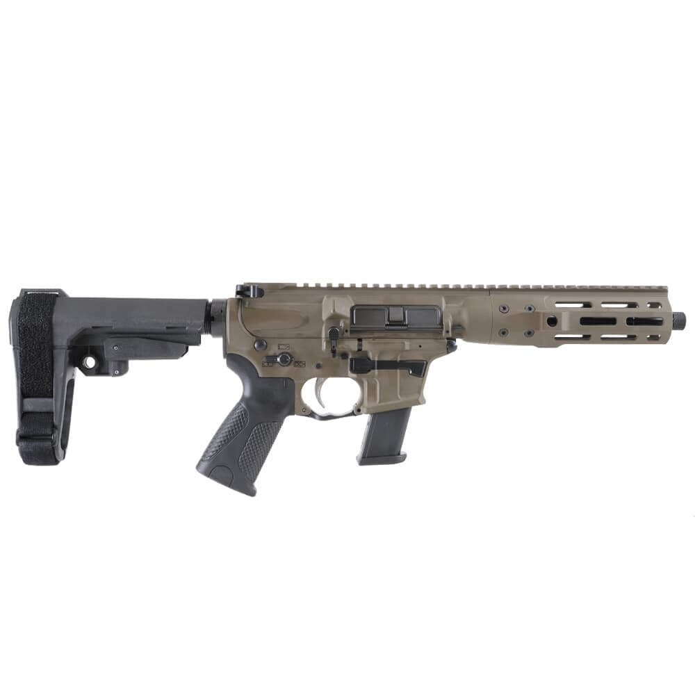 LWRC IC-9 9mm 8.5&quot; 1:10&quot; 1/2x28 Bbl Patriot Brown Pistol w/SBA3 Brace ICP9PBC8SBA3