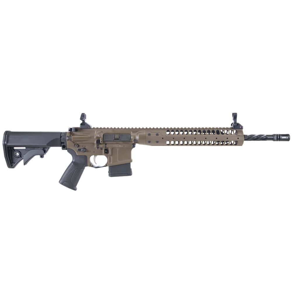 LWRC IC-SPR 5.56mm NATO 16.1&quot; 1:7&quot; 1/2x28 Bbl Patriot Brown CA Compliant Special Purpose Rifle ICR5PBC16SPRCAC