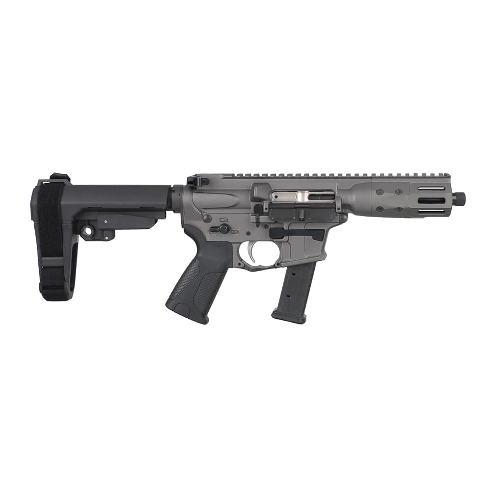 LWRC IC-9 9mm 5.6&quot; 1/10 1/2x28 Tungsten Grey Pistol w/SBA3 Brace ICP9B5KSBA3
